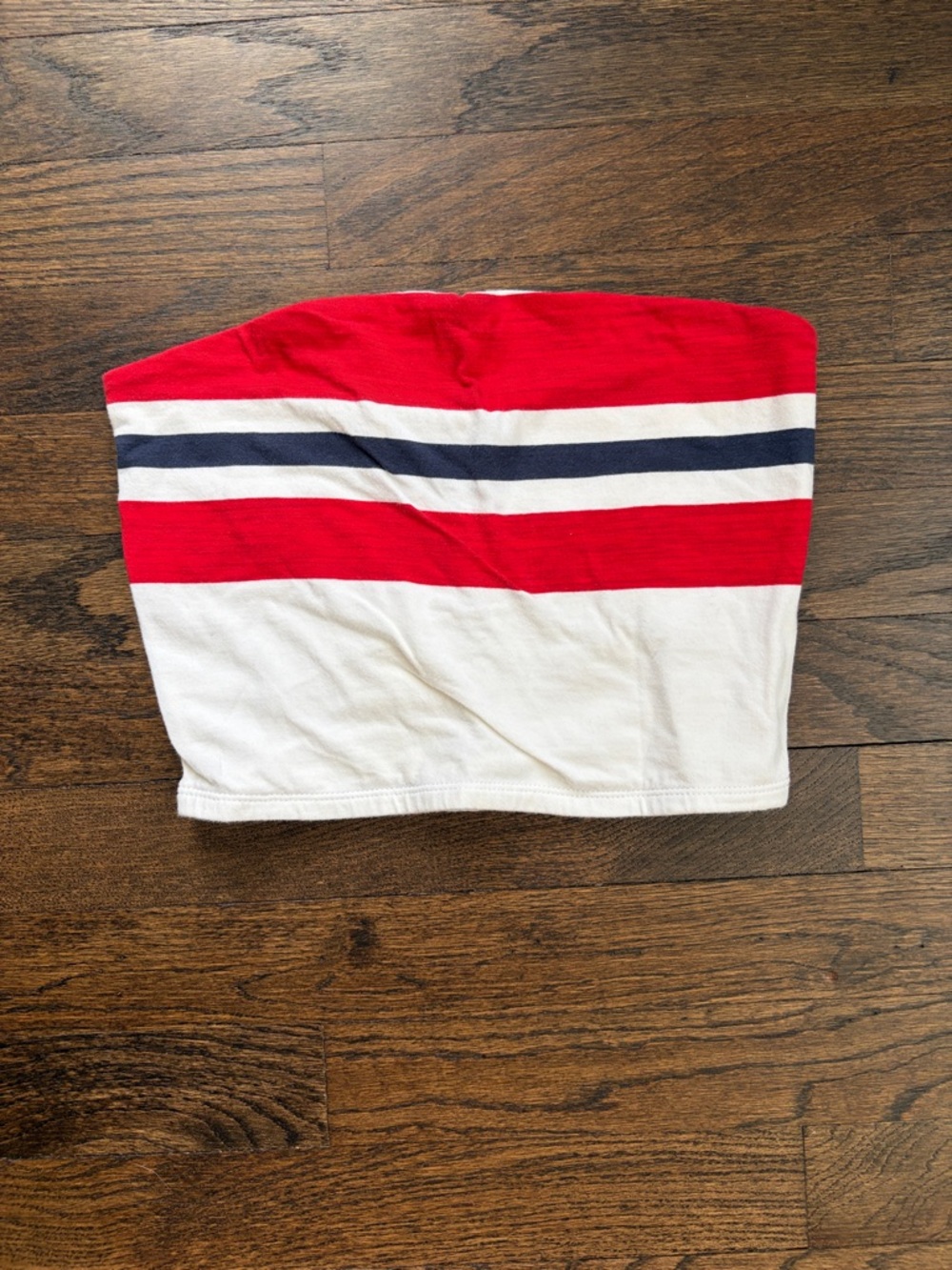 Garage Red, White & Navy Stripe Tube Top